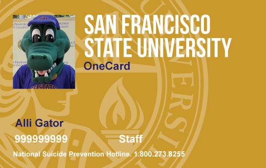 Example of a SF State faculty/staff OneCard